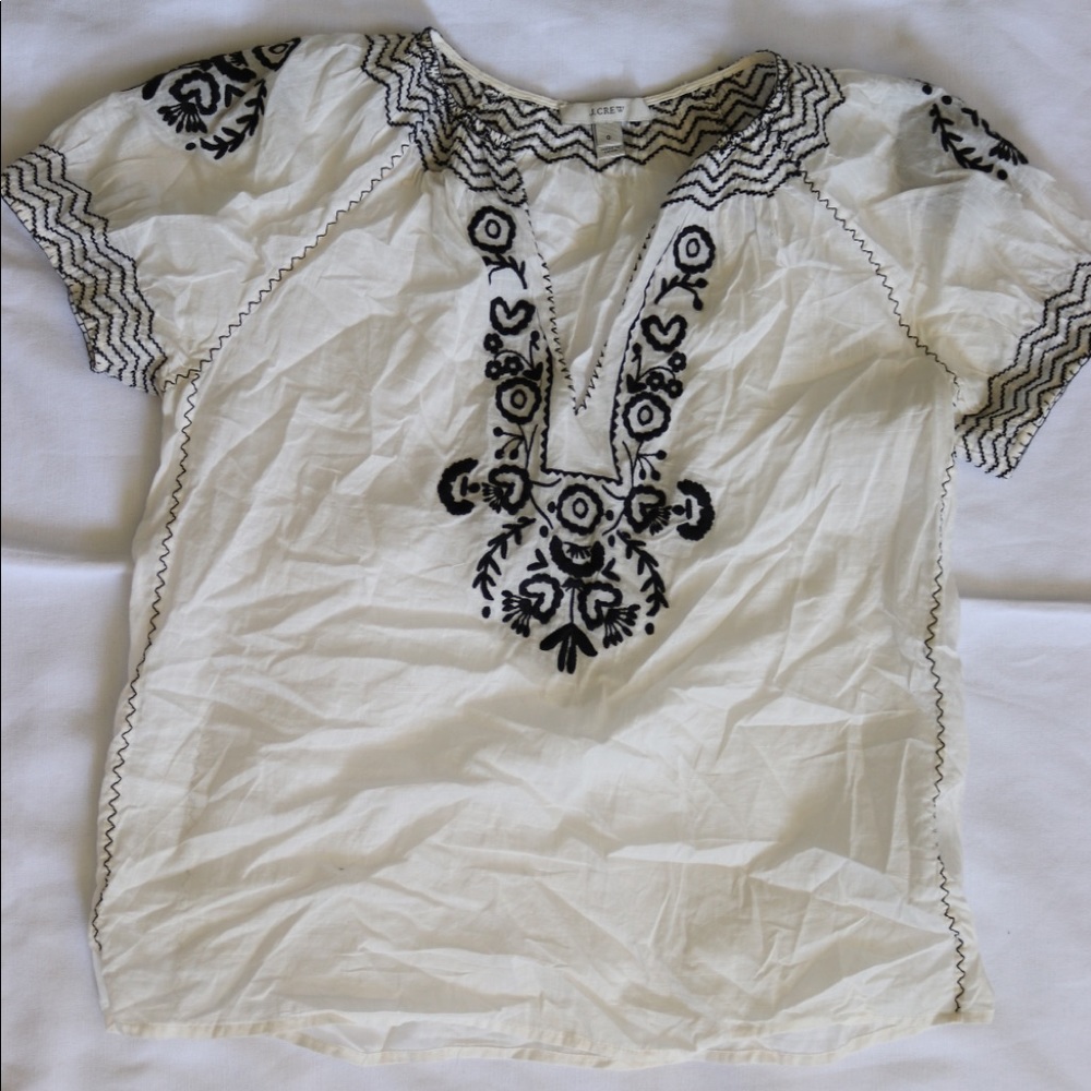 J.Crew top with black embellishments